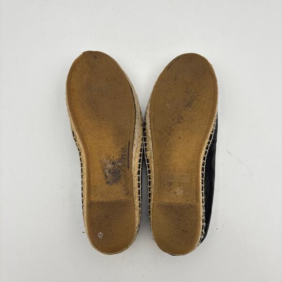 YSL Saint Laurent Logo Leather Espadrille Shoes Men\'s 43 US 10 main image 4